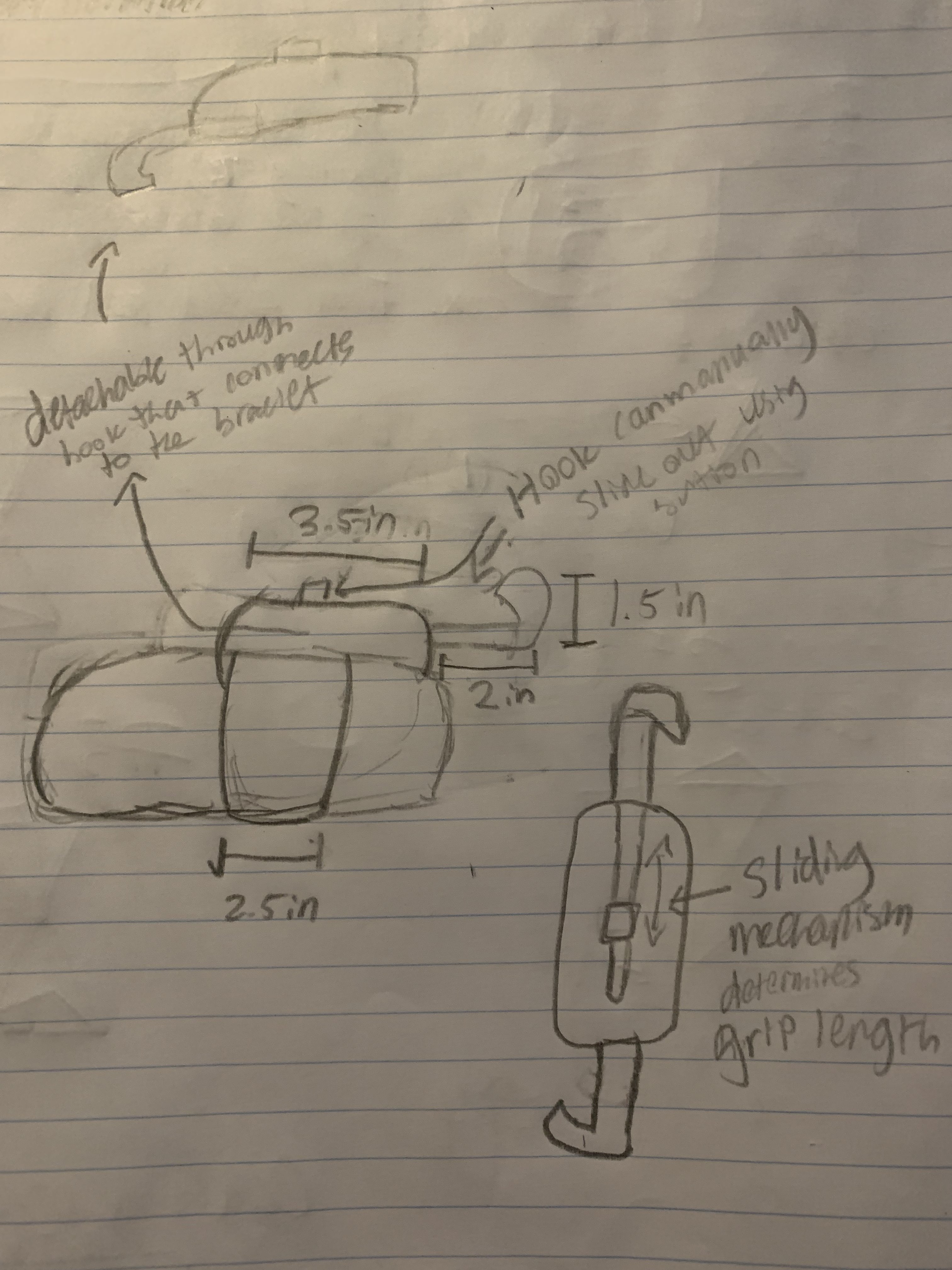 a diagram of a bag-holding device