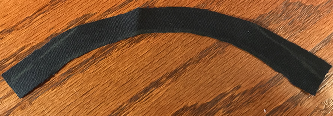 a strip of black cloth