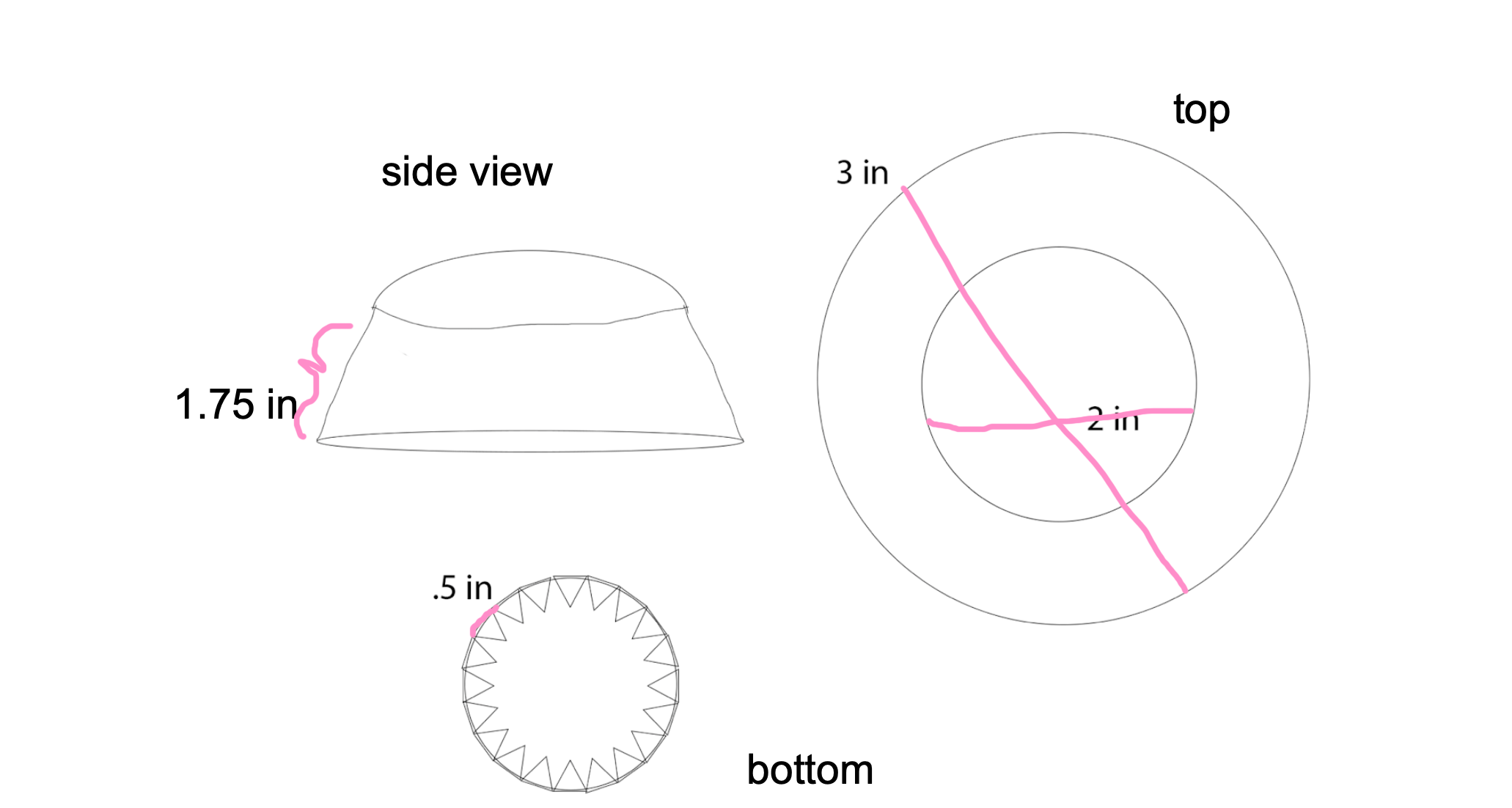 a multi-view diagram of the jar gripper